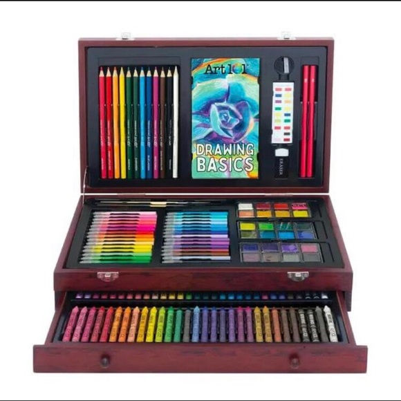 ART 101 BUDDING ARTIST - NWT 138-piece art set in wooden box. Unopened! - Picture 13 of 15